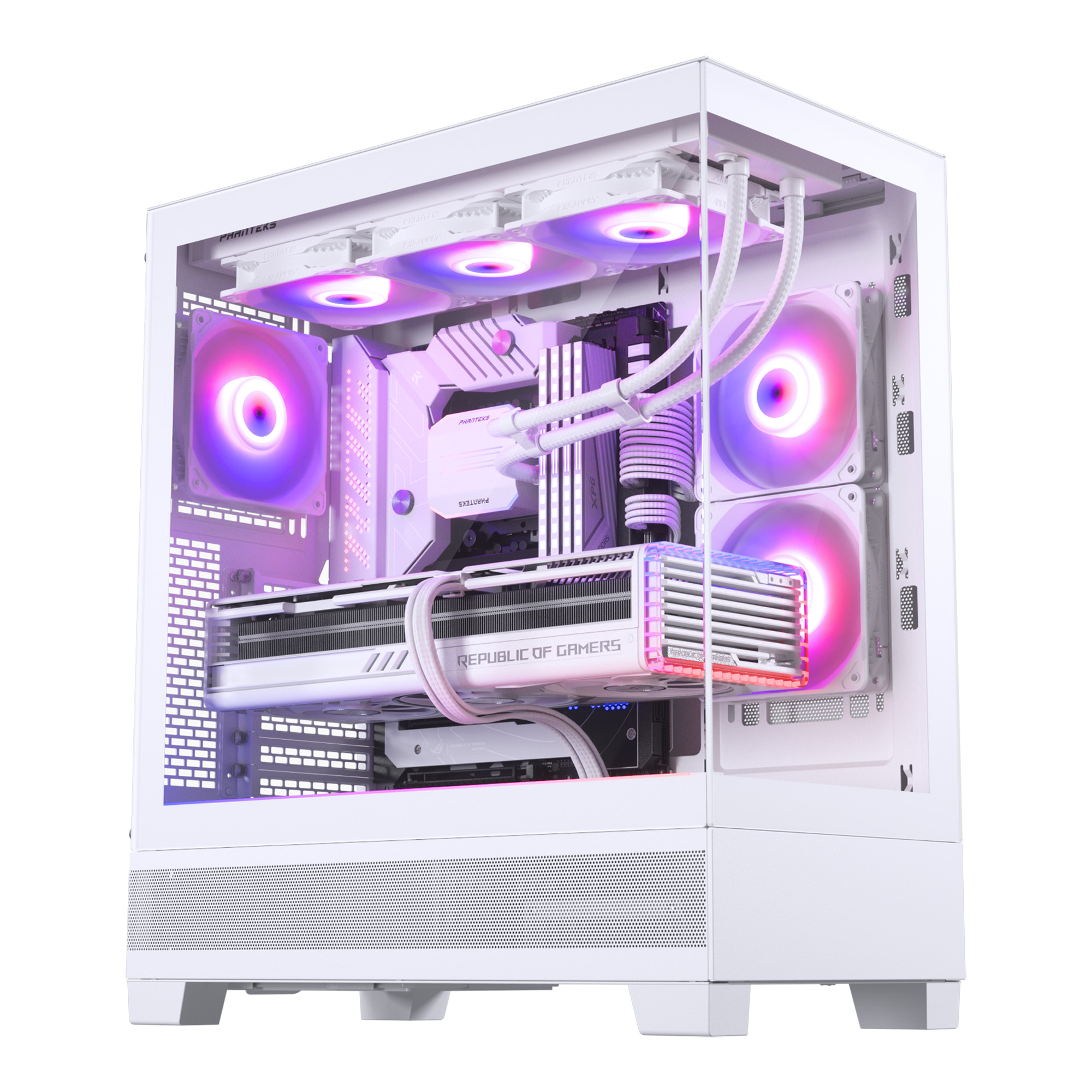PHANTEKS XT VIEW TEMPERED GLASS MID TOWER CASE WHITE thumbnail 9