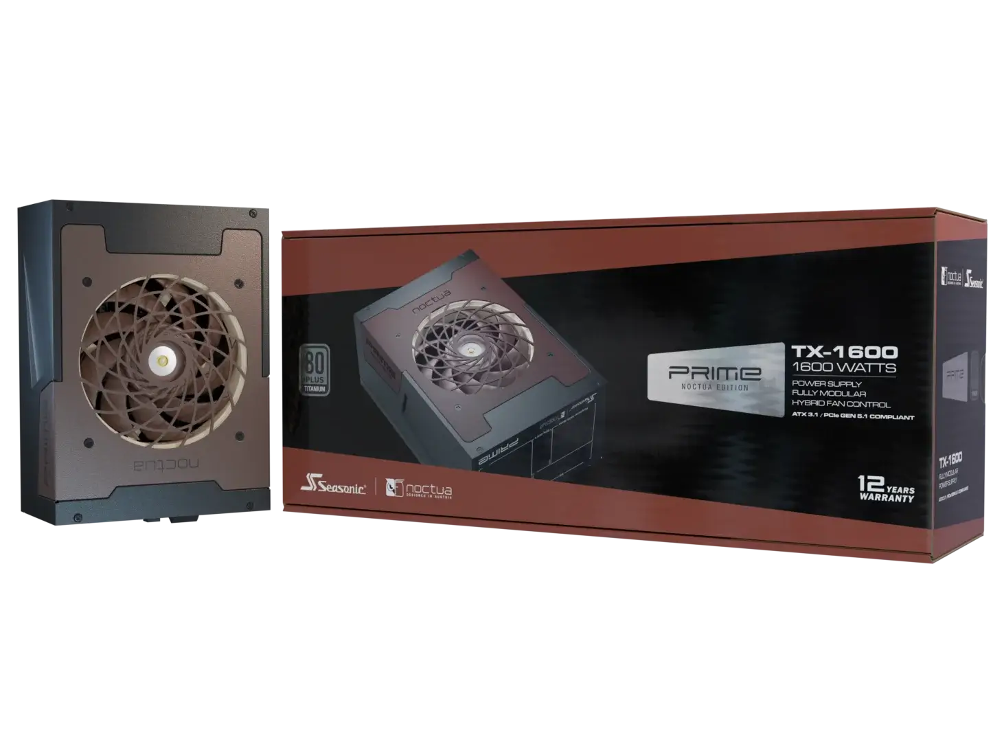 SEASONIC PRIME TX-1600 NOCTUA EDITION ATX 3.1 PSU TITANIUM