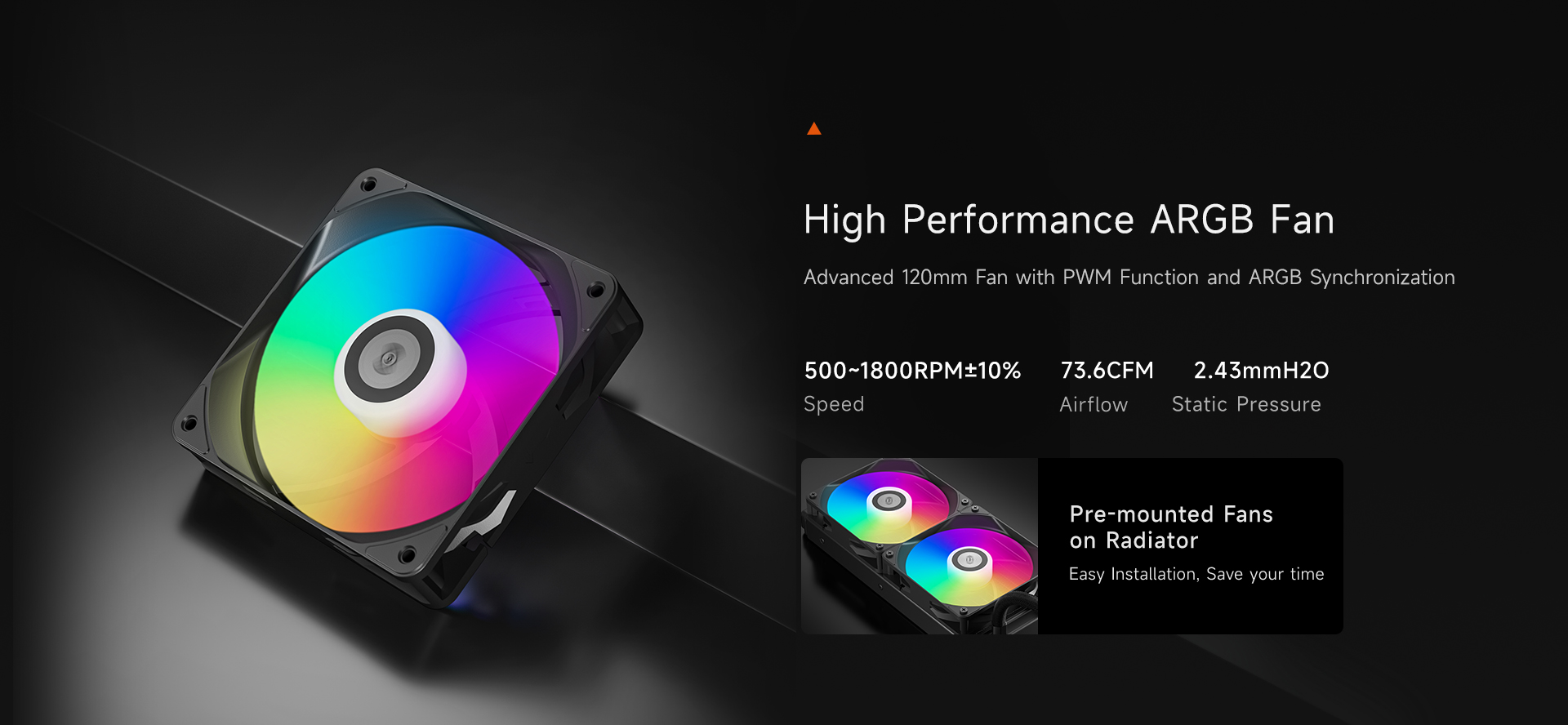 PC COOLER DA240 ARGB HIGH PERFORMANCE AIO CPU COOLING BLACK thumbnail 8