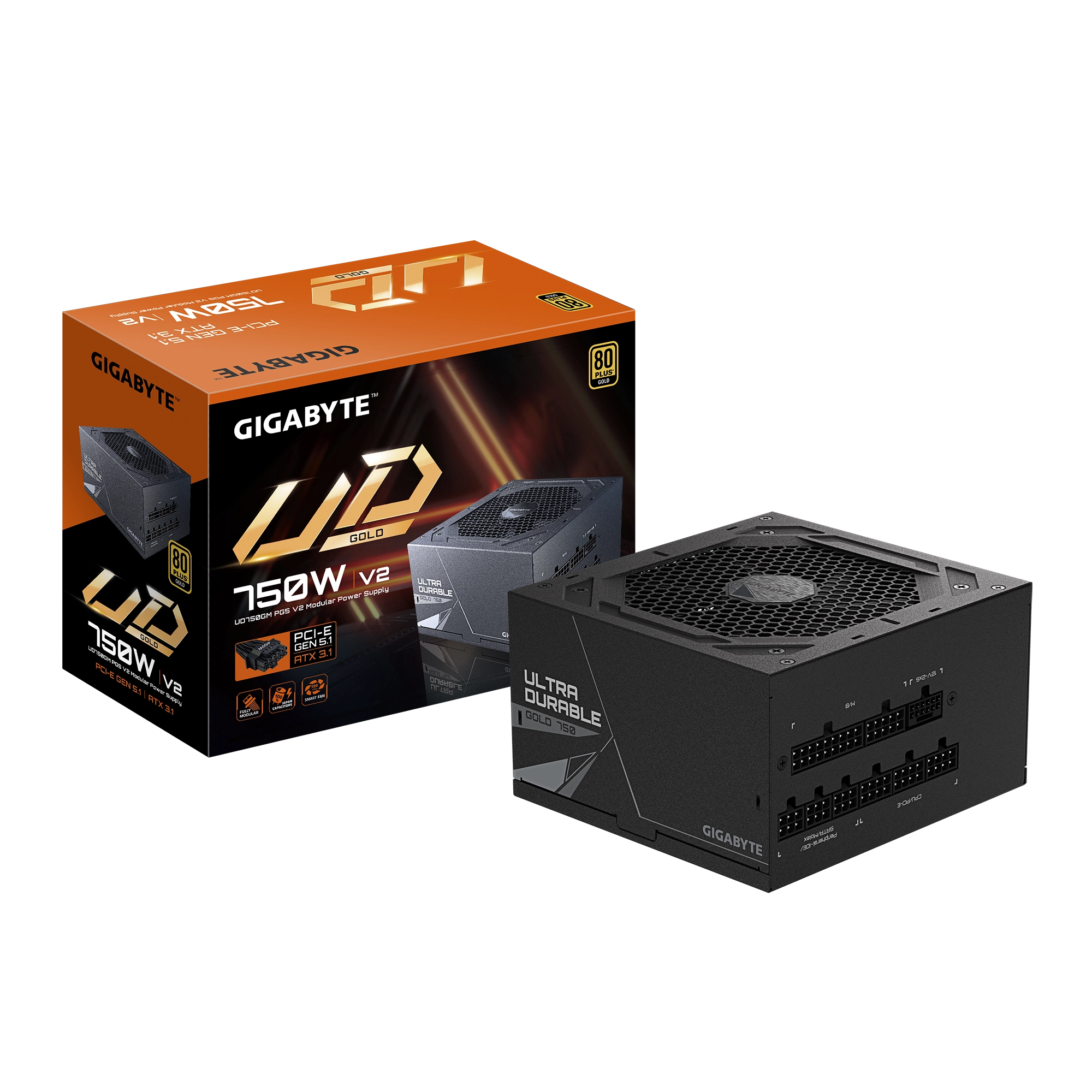 GIGABYTE UD750GM PG5 V2 ATX3.1 PCIE 5.1 80PLUS GOLD