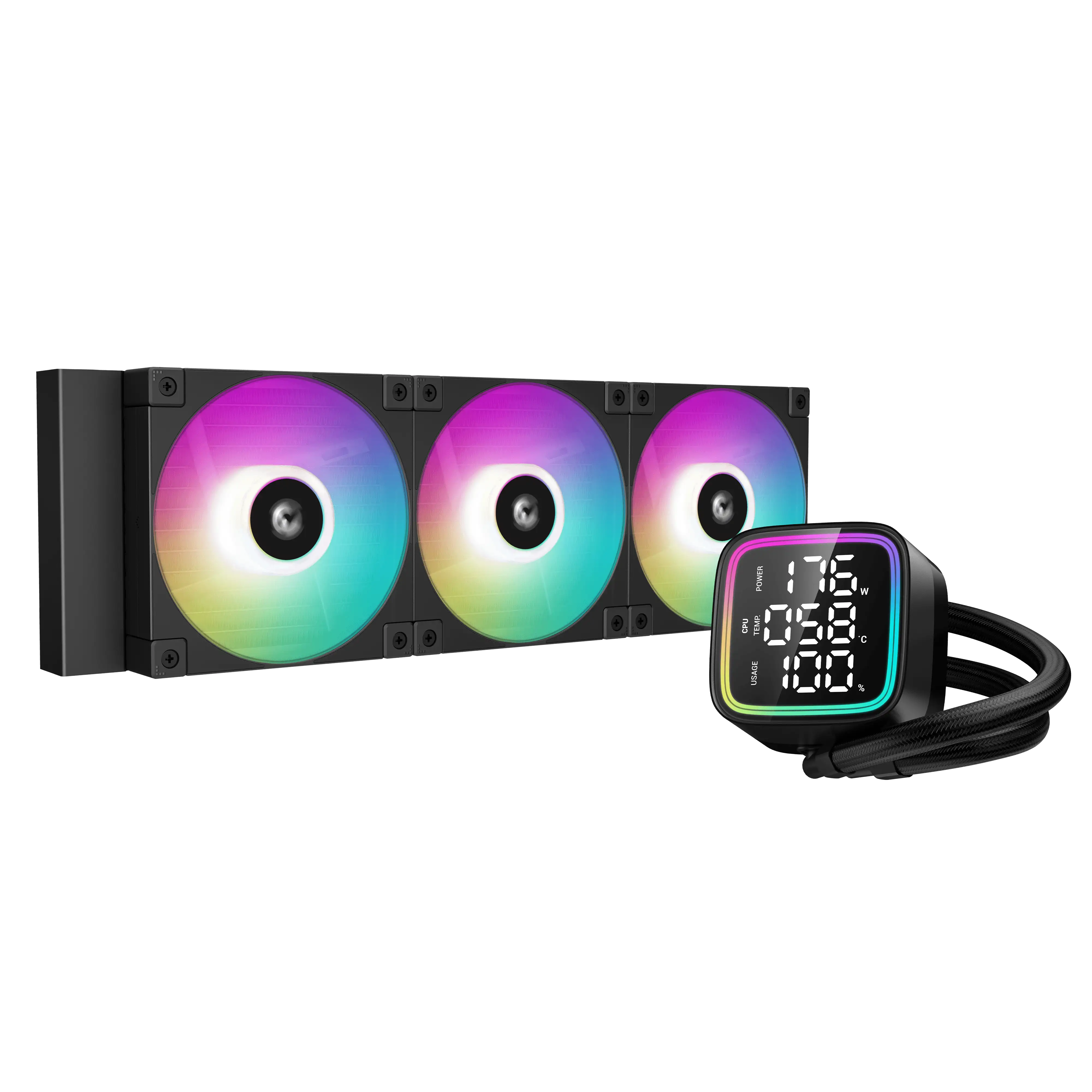DEEPCOOL LD360 LIQUID CPU COOLER W/MULIT-LINE DISPLAY BLACK