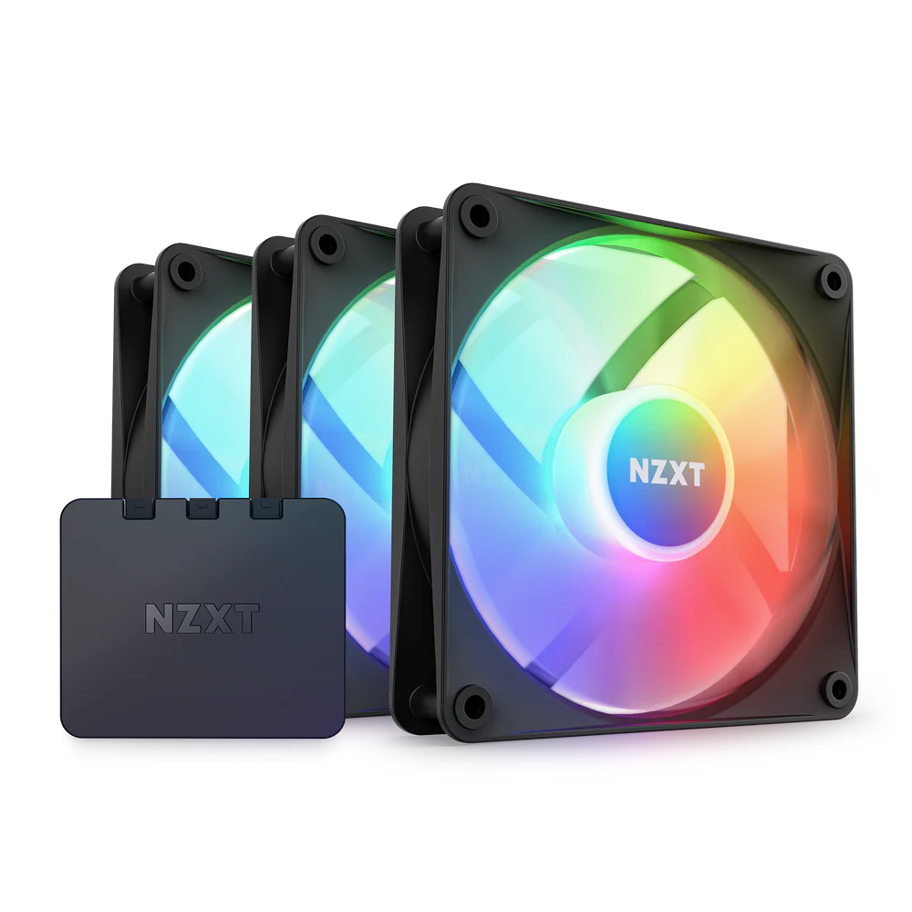 NZXT F120 RGB CORE TRIPLE PACK 120MM HUB-MOUNTED BLACK