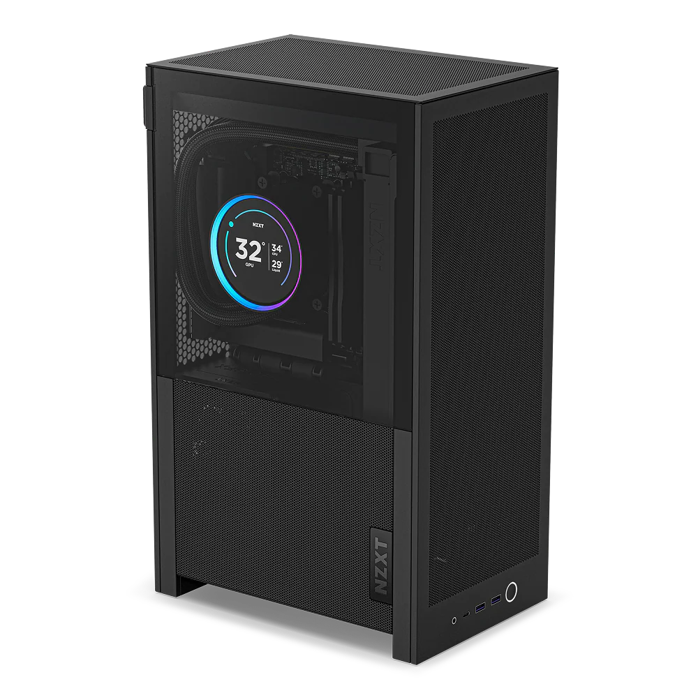 NZXT H2 FLOW MINI-ITX CASE W/PCIE5.0 RISER CABLE BLACK