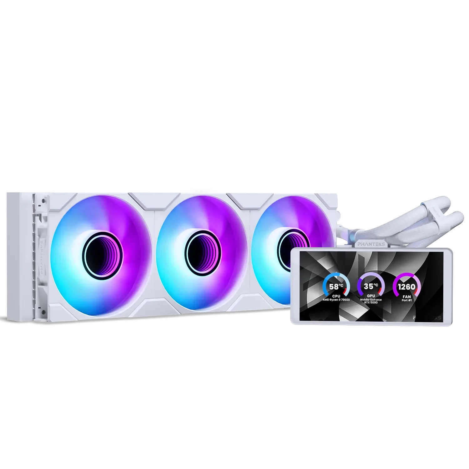 PHANTEKS GLACIER ONE 360M25 G2 LCD DRGB AIO WATERCOOLING WH