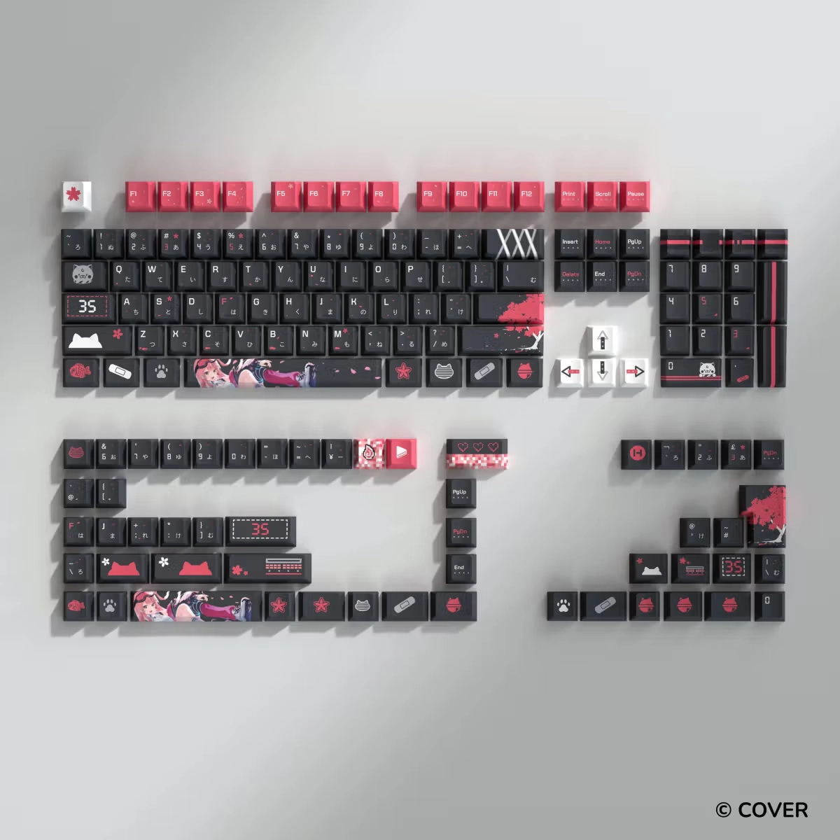 HYTE Sakura Miko Keycap Set and Desk Pad Bundle(BLACK)【預計2026年Q3到貨】 thumbnail 2