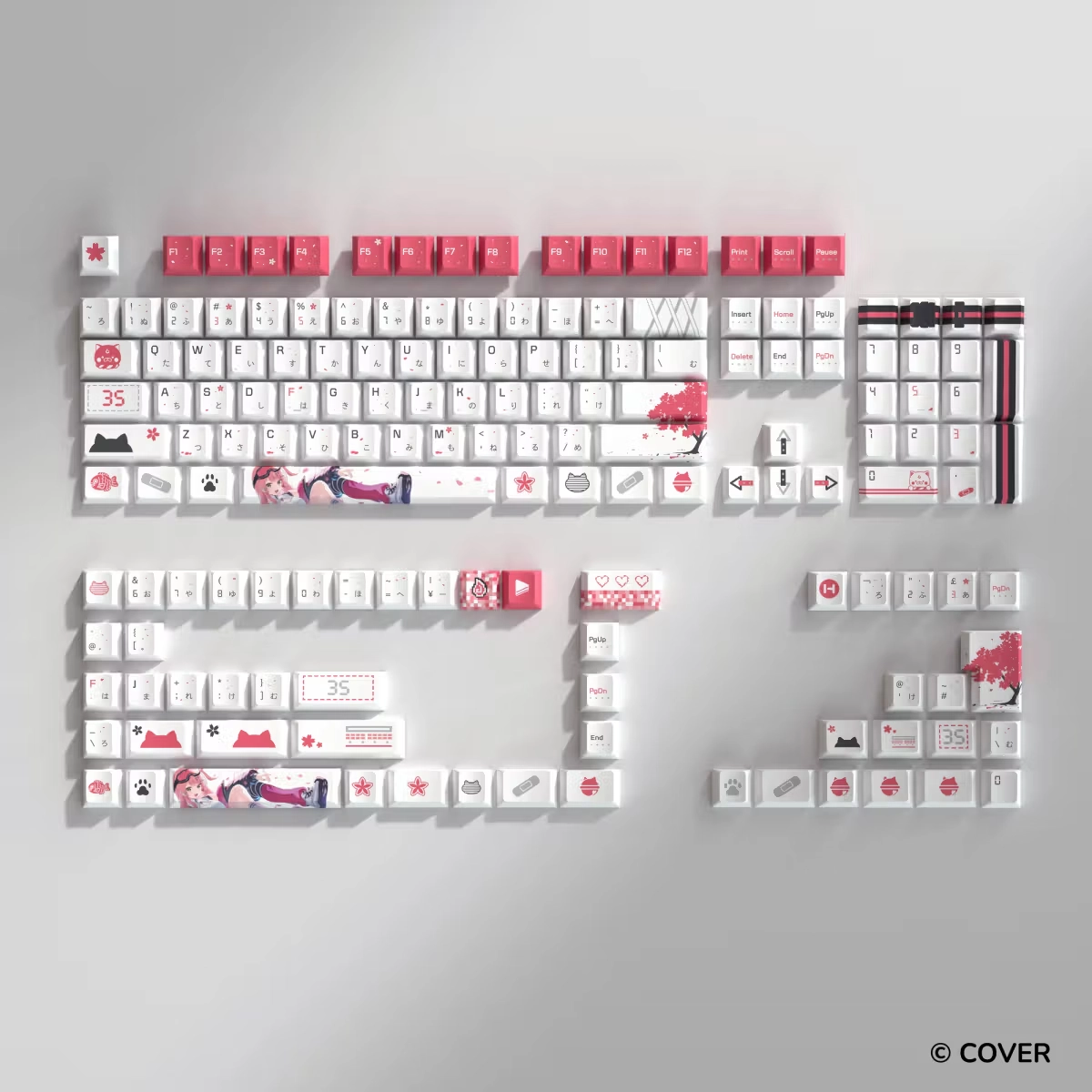 HYTE Sakura Miko Keycap Set and Desk Pad Bundle(WHITE)【預計2026年Q3到貨】 thumbnail 2