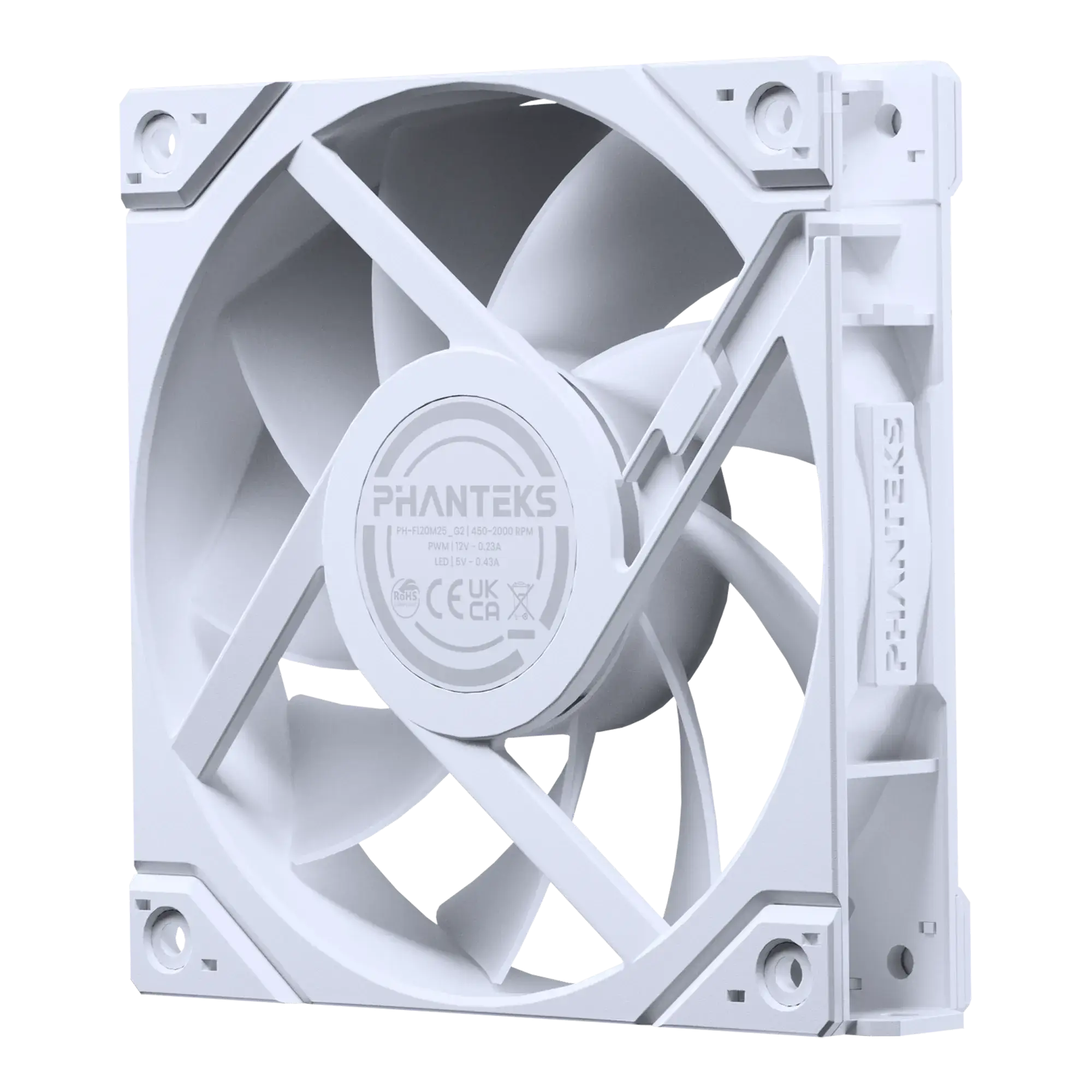 PHANTEKS M25 G2 120MM PWM FAN DRGB REGULAR WH (1-PK) thumbnail 3