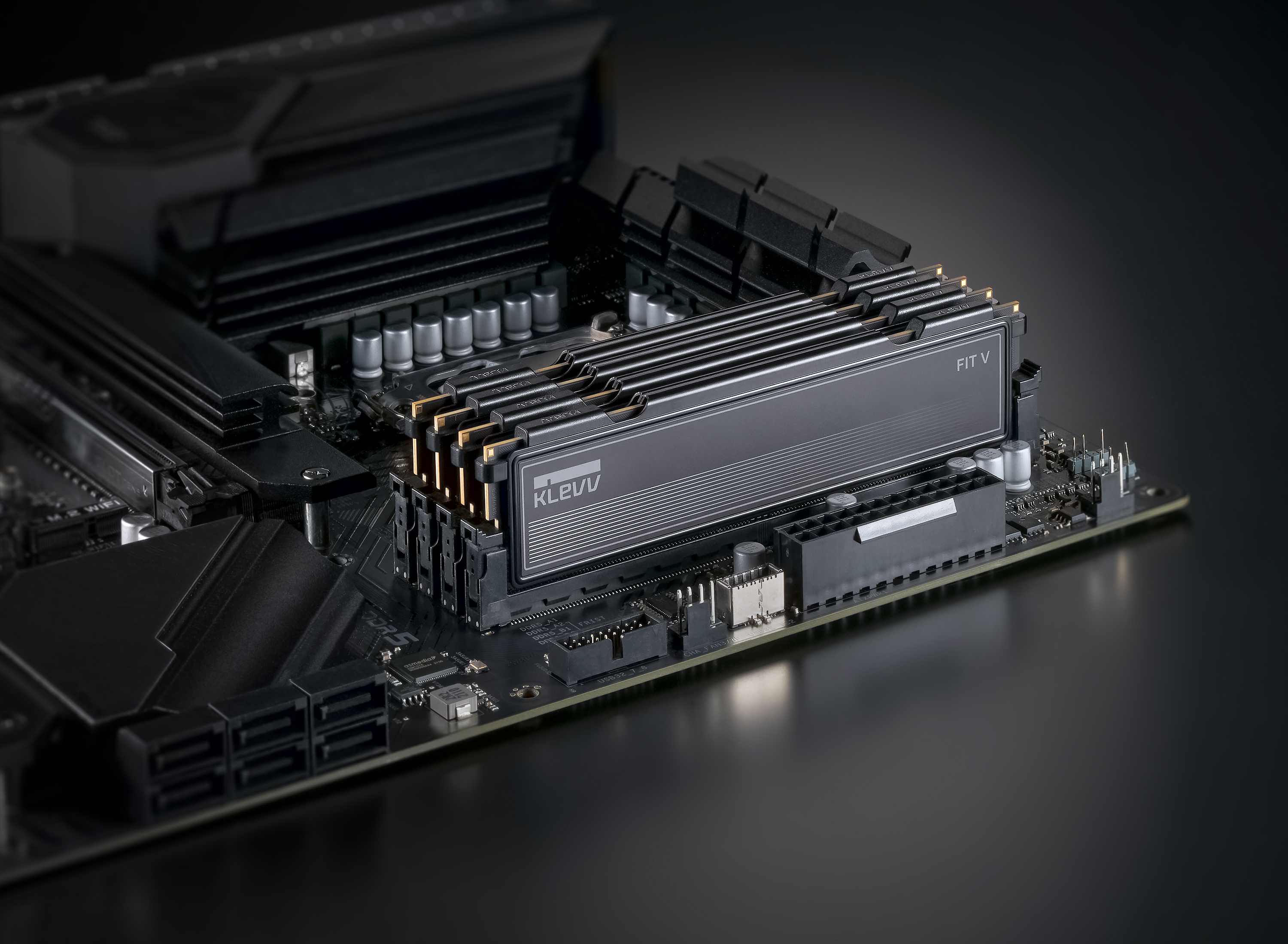 KLEVV FIT V 32G(16G*2) DDR5 6000MHZ BLACK HEATSINK thumbnail 2