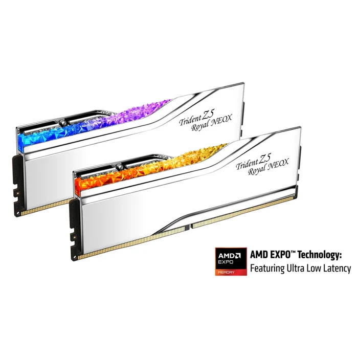 G-SKILL TZ5 ROYAL NEO X RGB 32G(16G*2) DDR5 6000MHZ SILVER thumbnail 4