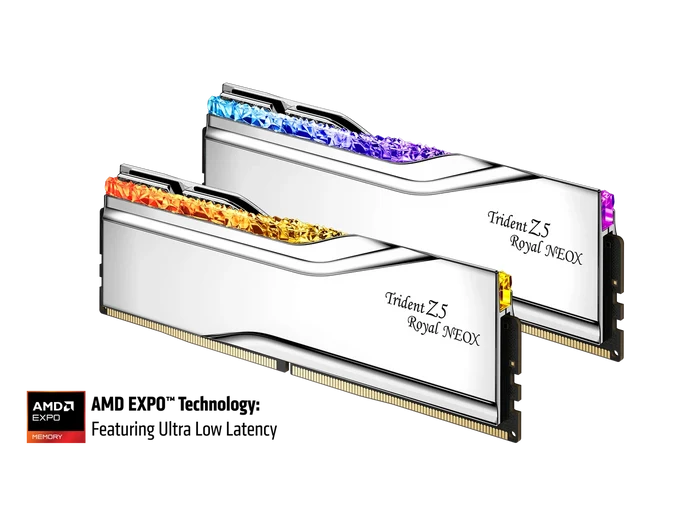 G-SKILL TZ5 ROYAL NEO X RGB 32G(16G*2) DDR5 6000MHZ SILVER thumbnail 3