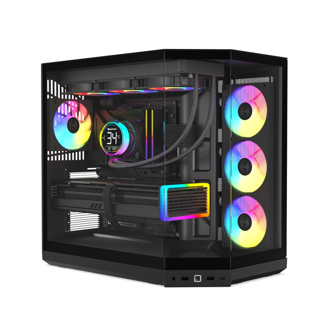 HYTE Y50 RGB ATX CASE PITCH BLACK thumbnail 8