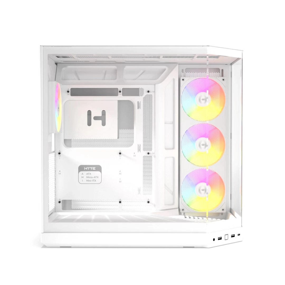 HYTE Y50 RGB ATX CASE SNOW WHITE thumbnail 4