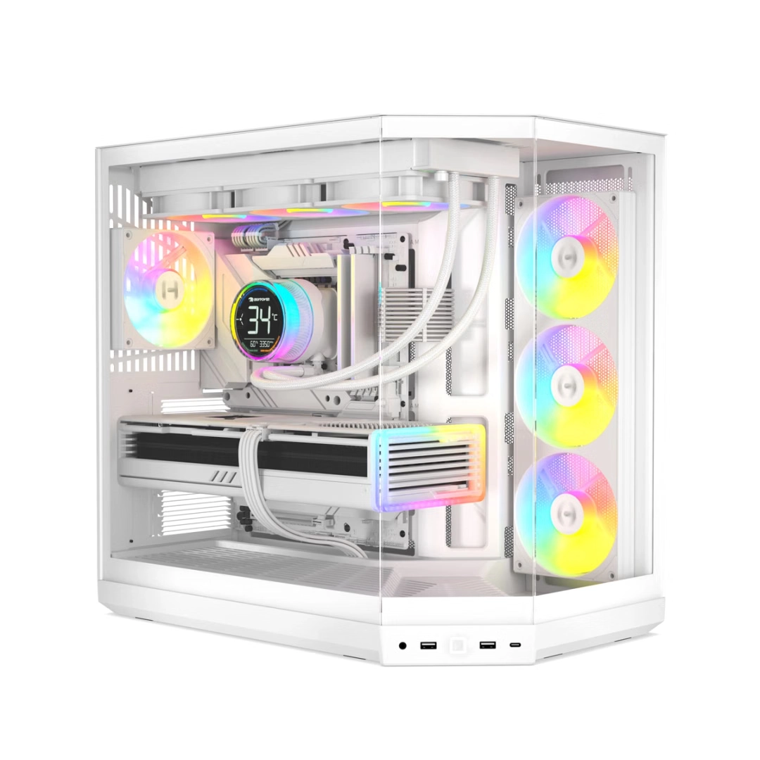 HYTE Y50 RGB ATX CASE SNOW WHITE thumbnail 9