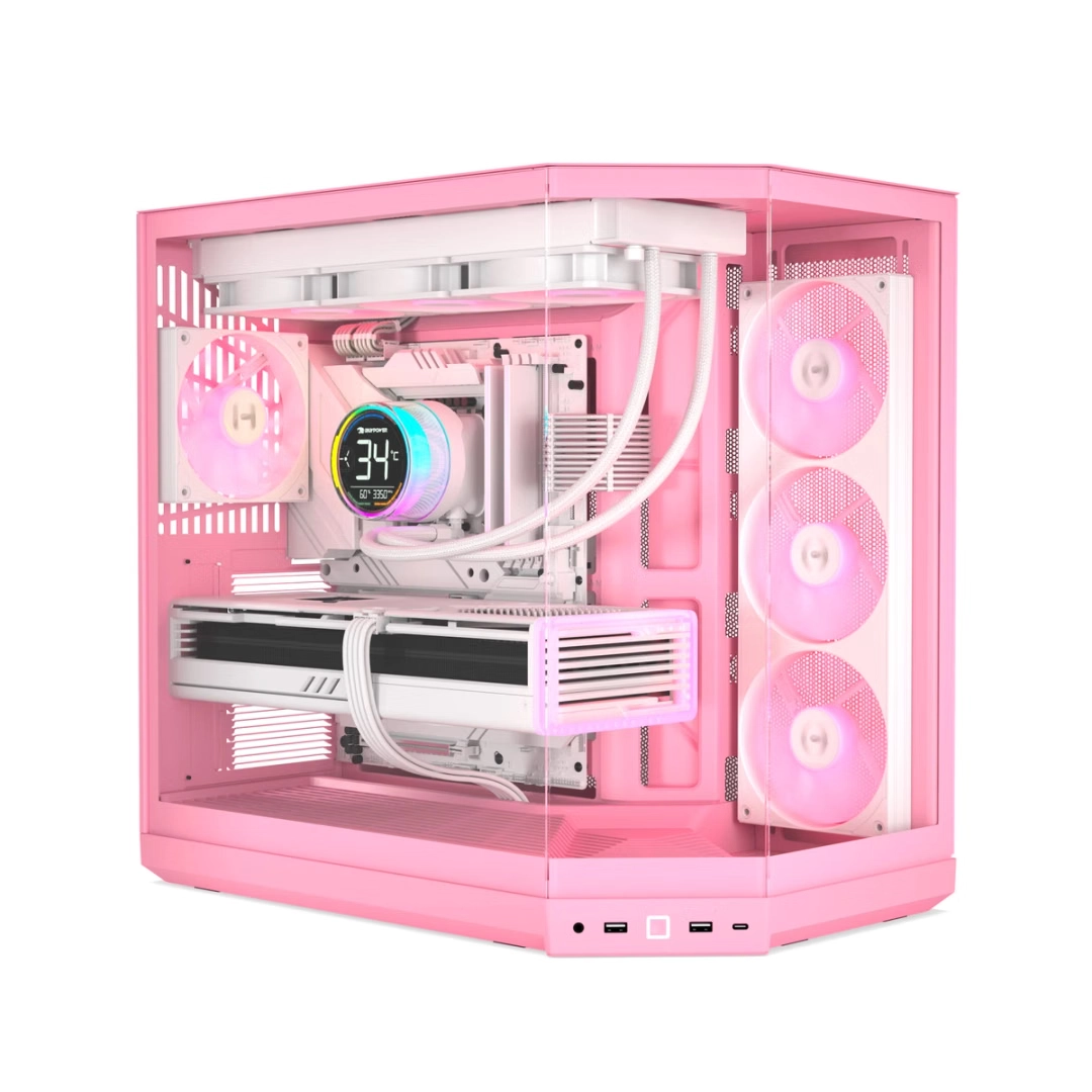 HYTE Y50 RGB ATX CASE STRAWBERRY MILK thumbnail 8