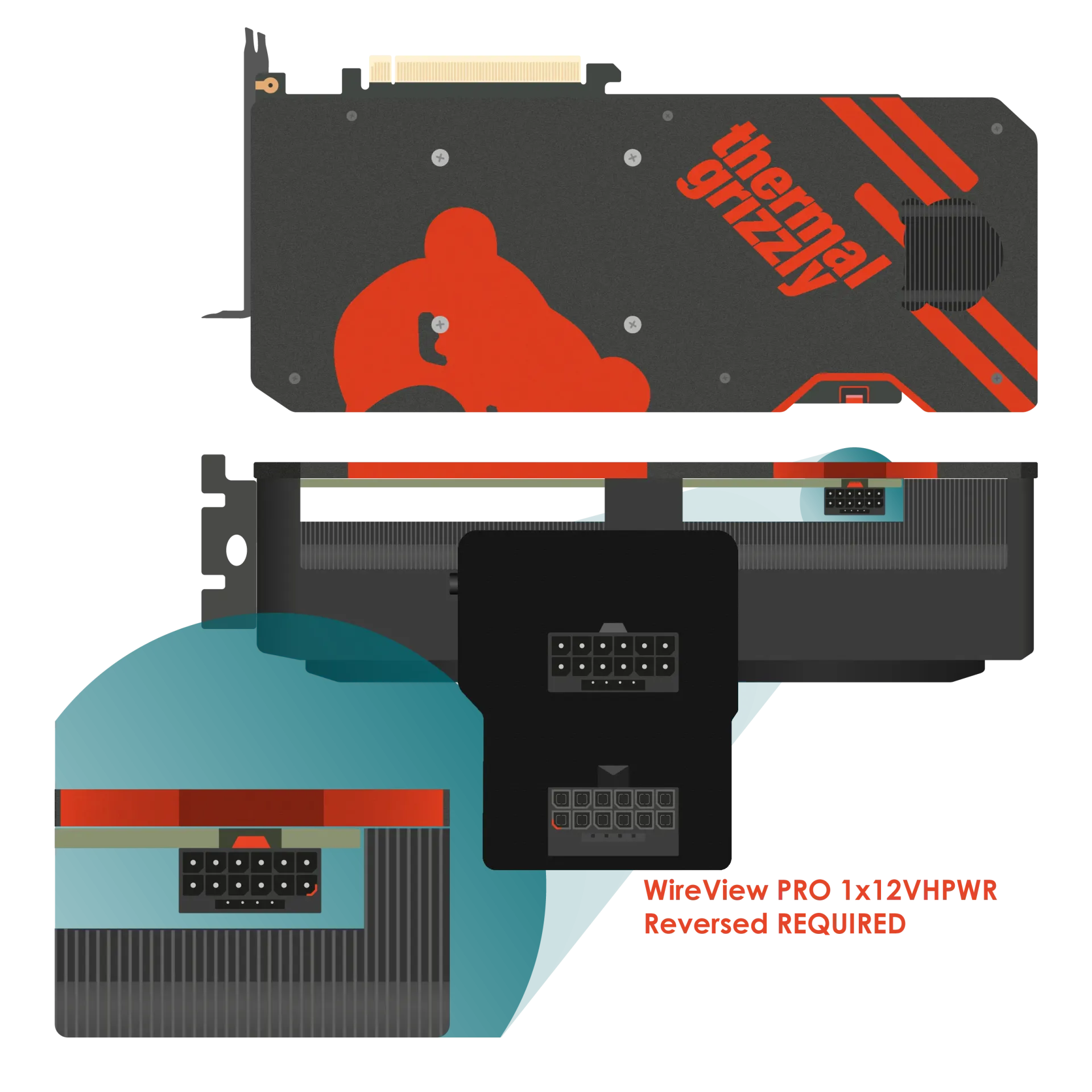 THERMAL GRIZZLY WireView Pro GPU 1x12VHPWR Reversed thumbnail 2
