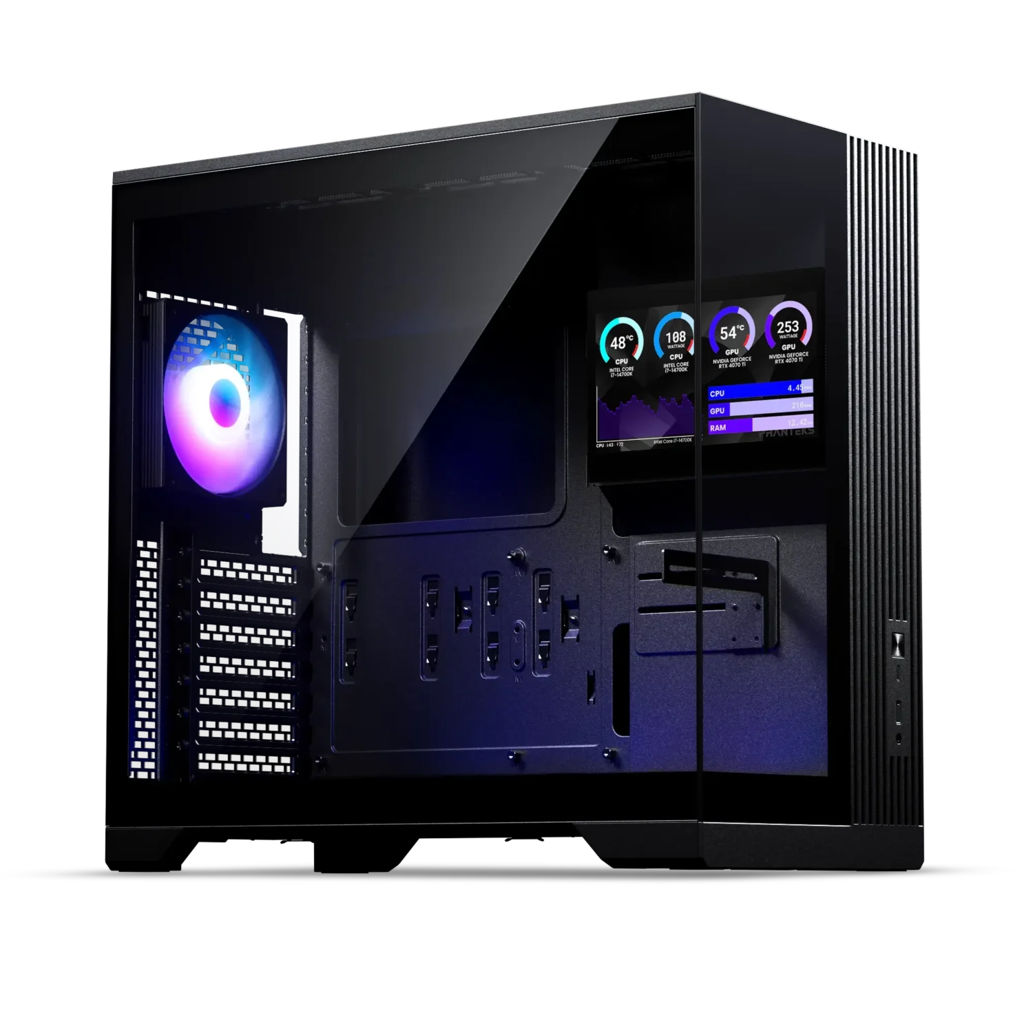 PHANTEKS XT V5 LCD TEMPERED GLASS MID TOWER CASE BLACK